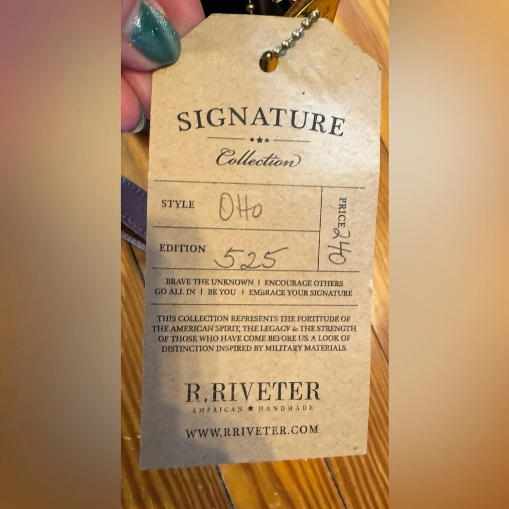 R. Riveter Otto Style 525- Black Canvas with Brown Leather - Picture 4 of 4